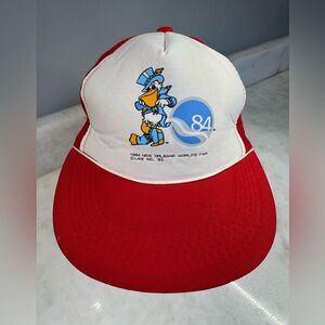 Vintage 1984 World’s Fair New Orleans Blue/White Trucker Hat Snapback Pelican